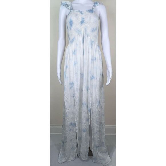 Boho Me Blue & White Cloud Pattern Dress 2X/3X - Picture 10 of 13